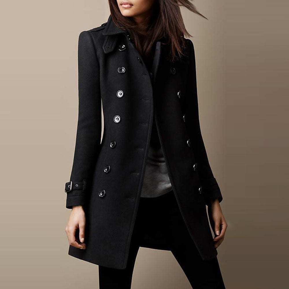 Victoria | Klassischer Damen-Trenchcoat mit Doppelreiher