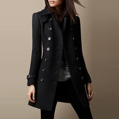 Victoria | Klassischer Damen-Trenchcoat mit Doppelreiher